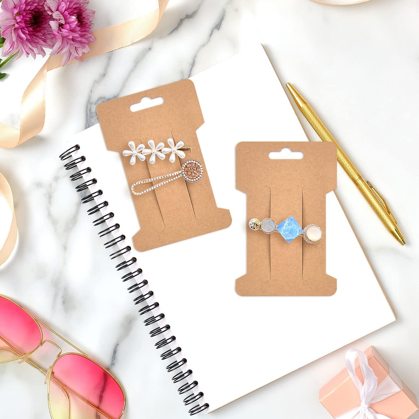 Coopay 150 Pieces Hair Clip Display Cards Hair Bow Display Holder