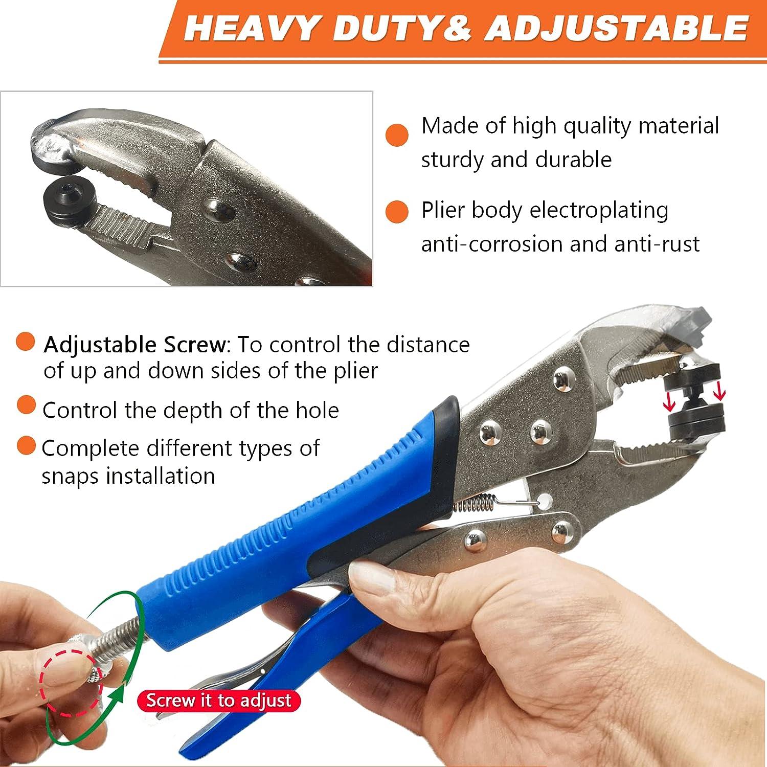 Snap Fastener Tool,Snap Tool for Boat Covers, Heavy Duty Snap Setter Pliers  Canv