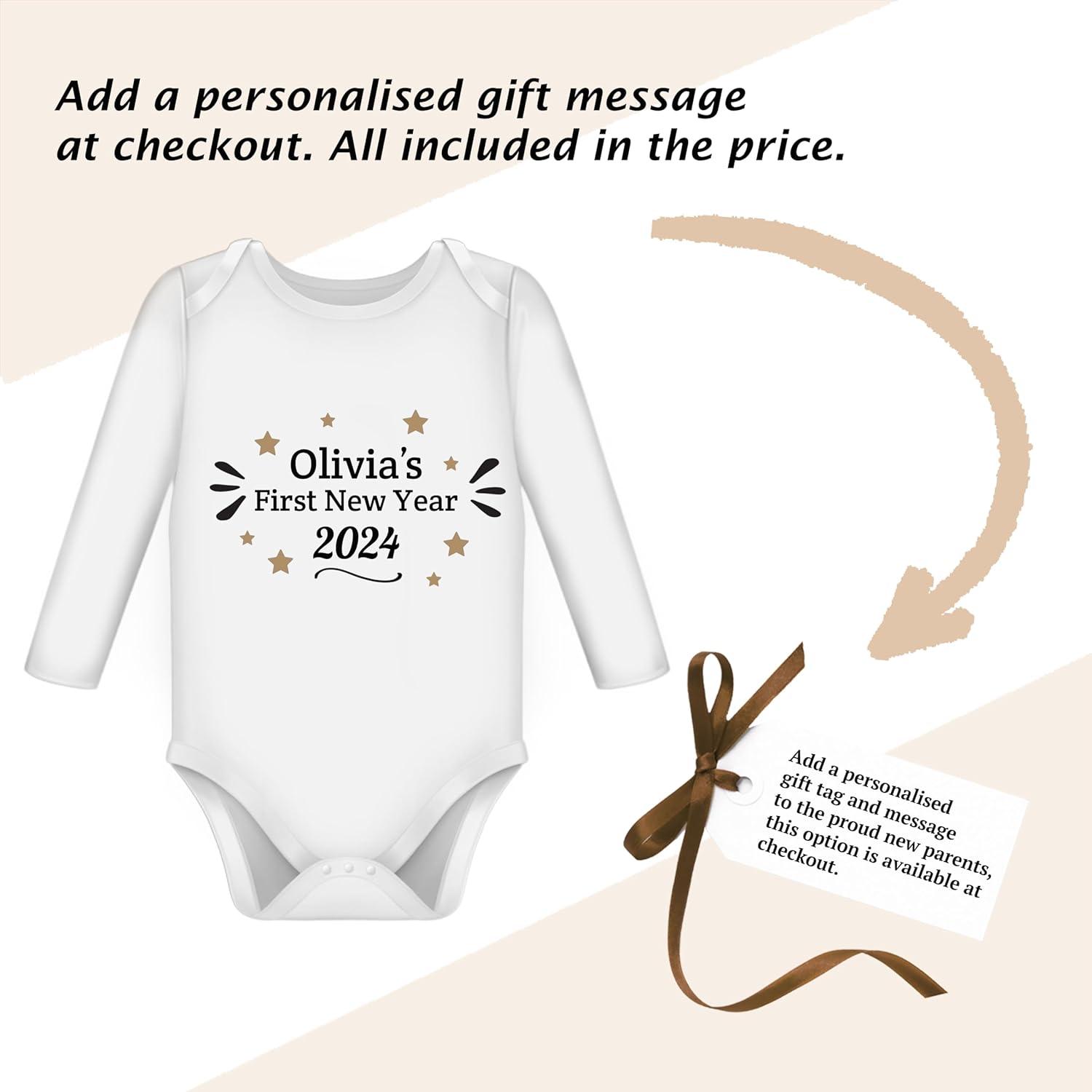 Personalised My First New Year Baby Outfit Gender Neutral