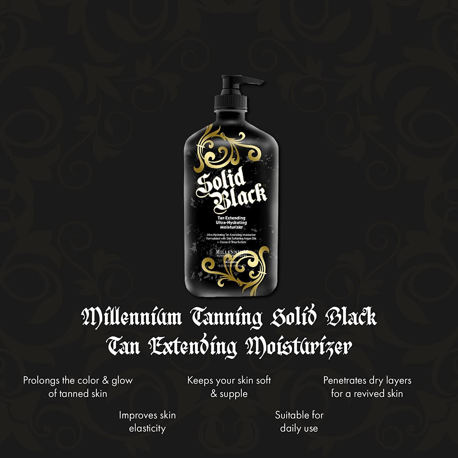 Millennium Tanning Solid Black Tan Extender Lotion Hydrating After Sun Lotion, 18.25 Ounces