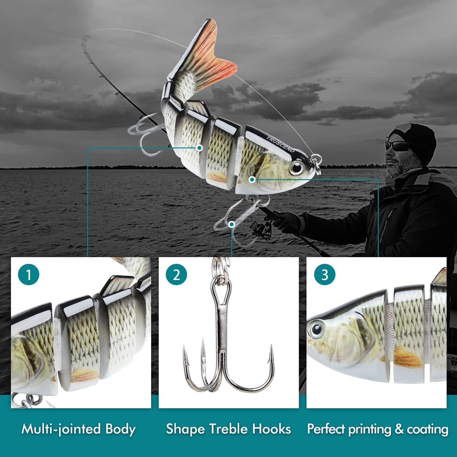 TRUSCEND Pencil Fishing Lures with VMCBKK Hooks 2 in 1 Pencil