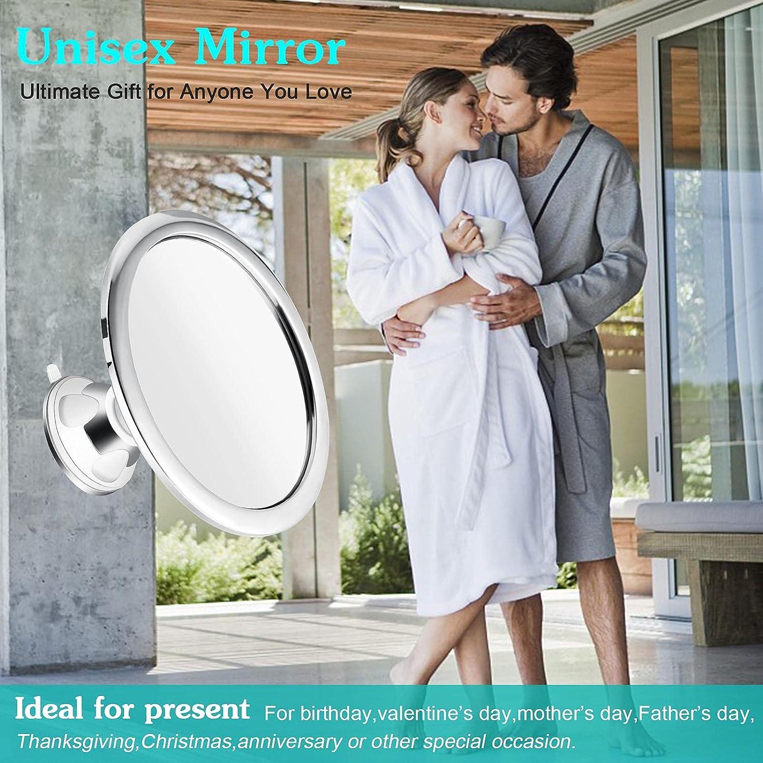 Fogless Makeup Mirror Shower Shave Mirrors with Holder Suction Cup 360