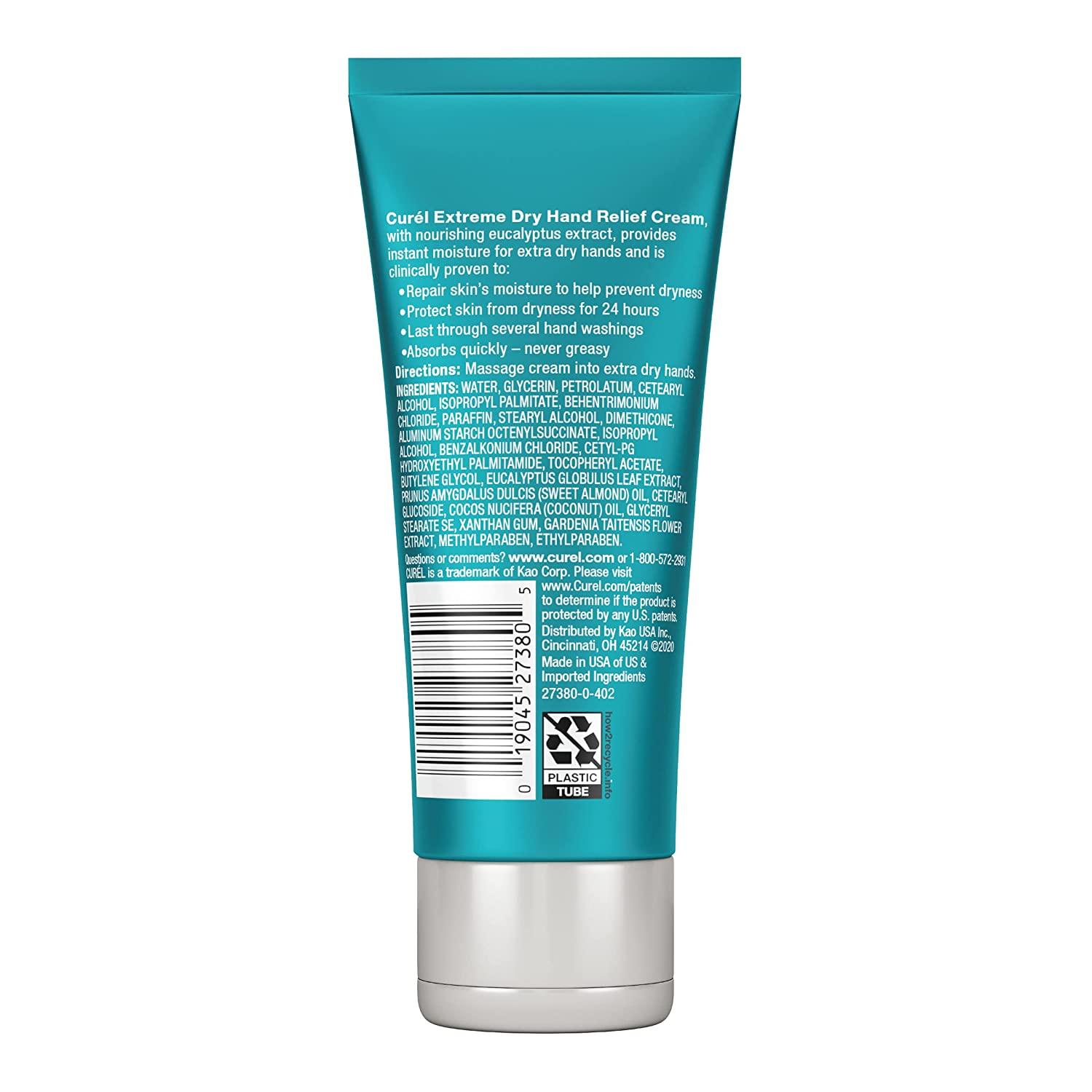 Curl Extreme Dry Hand Dryness Relief, Travel Size Hand Cream, Easily