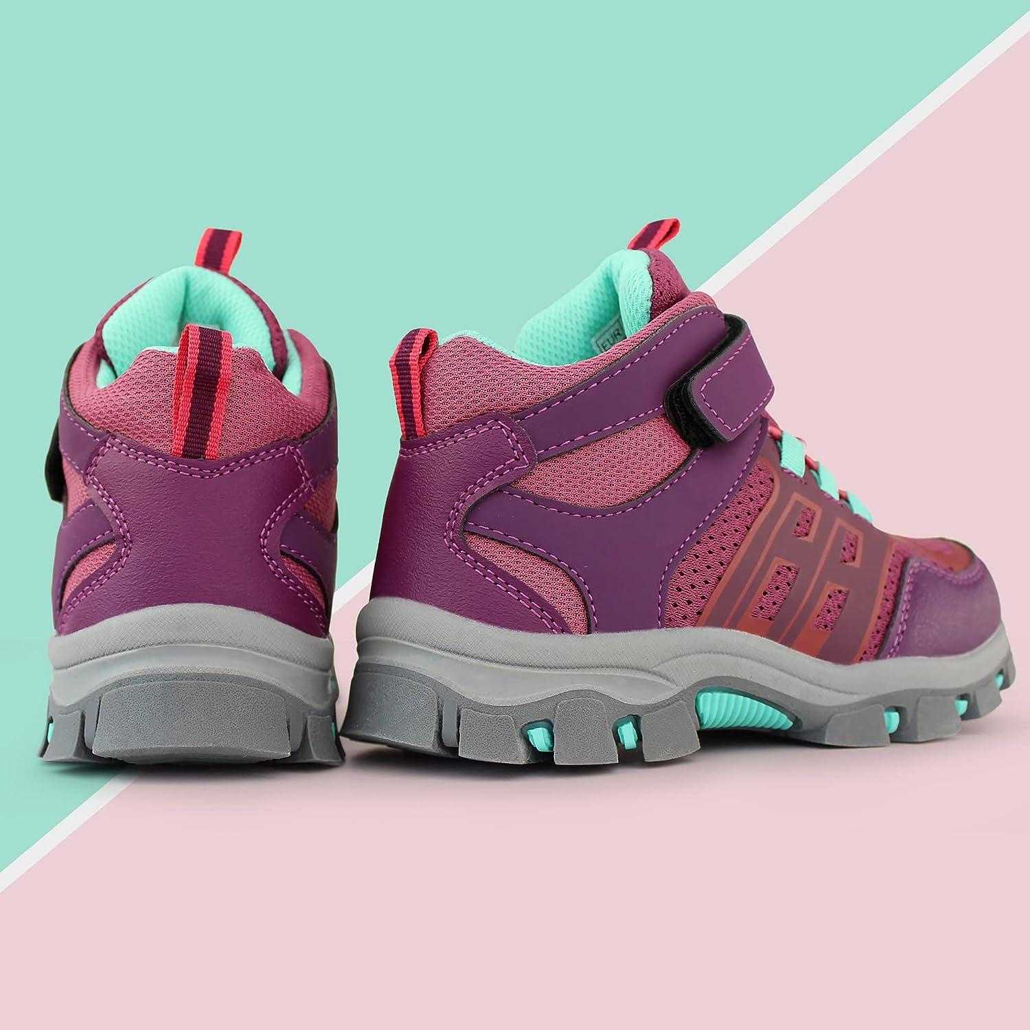 Tobfis Boys Girls Outdoor Ankle Hiking Boots Trekking Walking