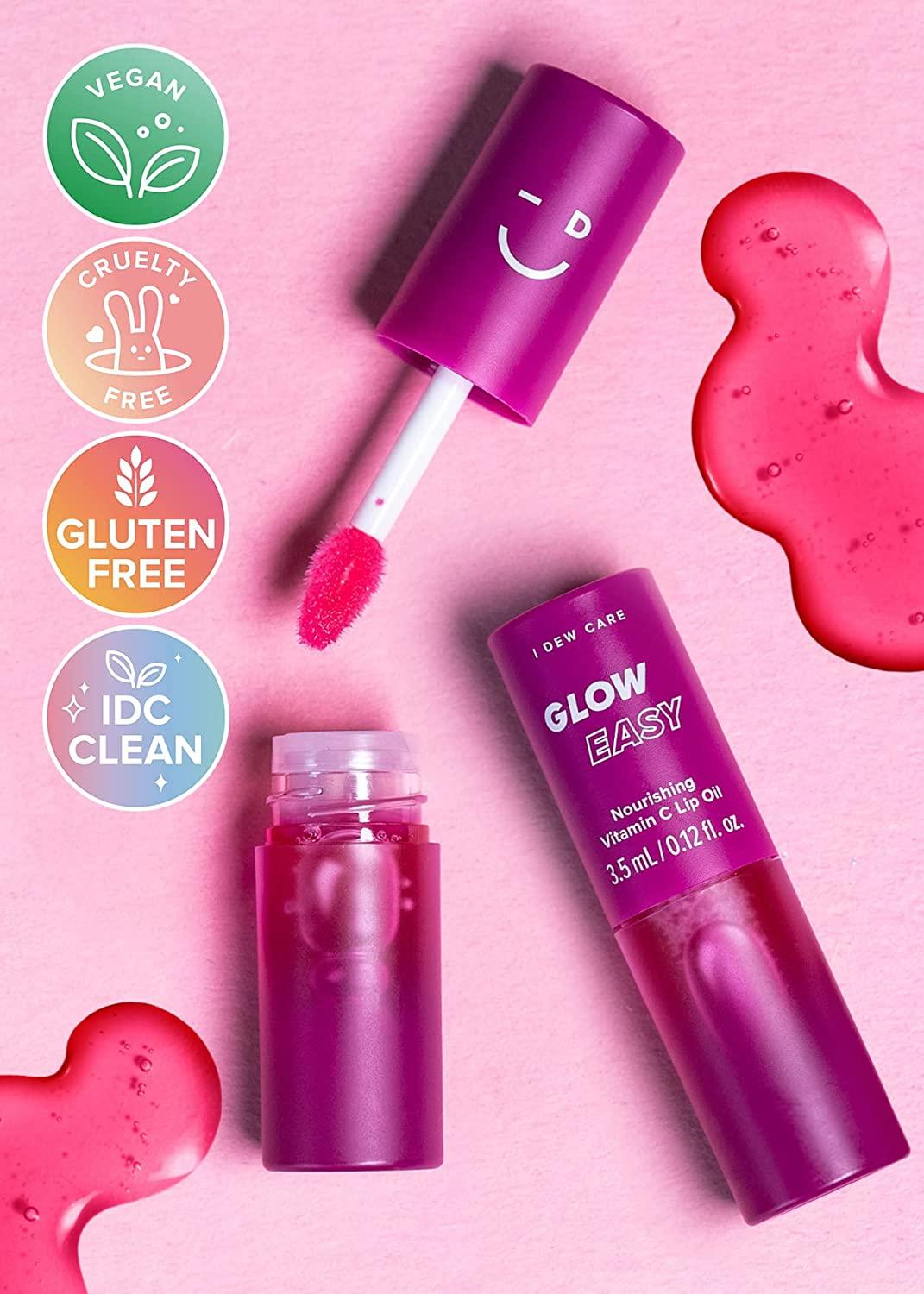 I Dew Care Lip Oil Gloss - Glow Easy | Tinted Moisturizing Lip Oil with Vitamin  C - 0.12 Fl Oz | Buy Now with Express International Delivery