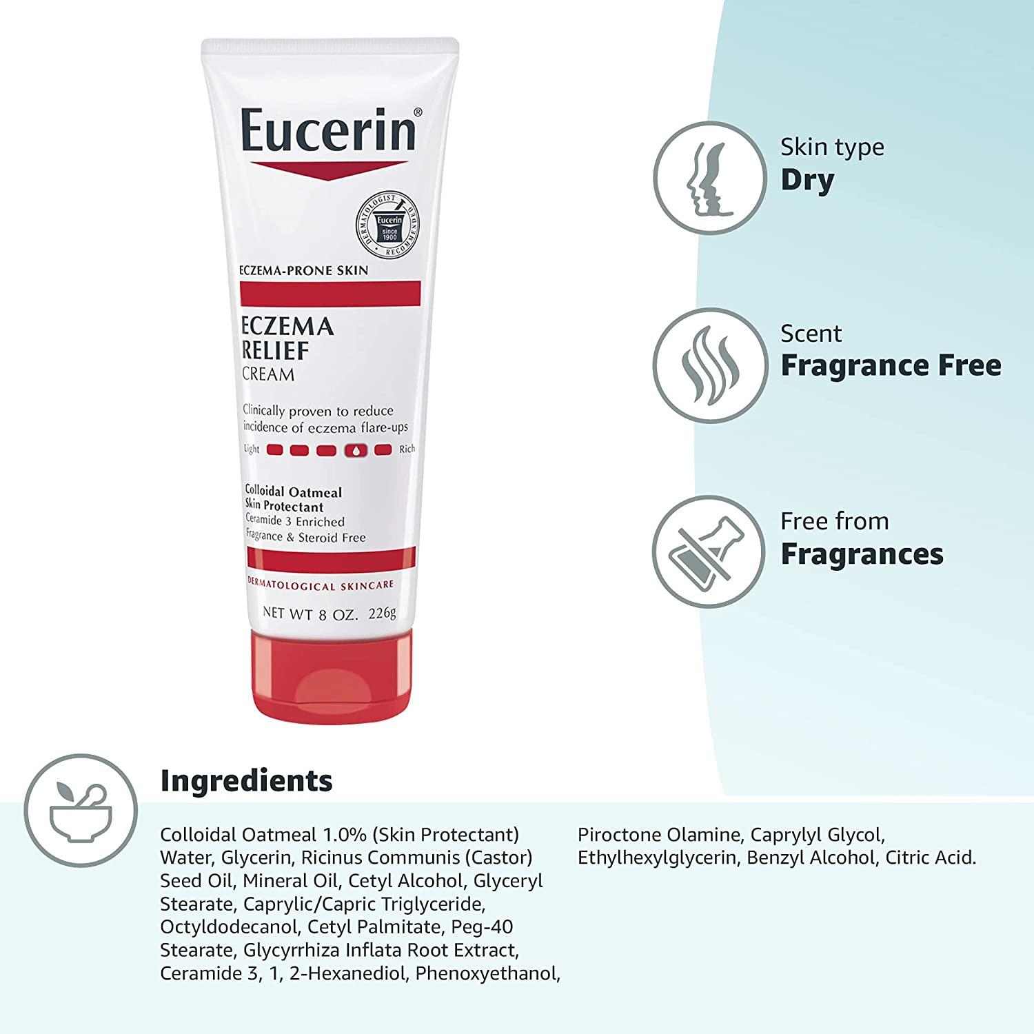 Eucerin Eczema Relief Body Cream EczemaProne Skin Fragrance Free 8.0