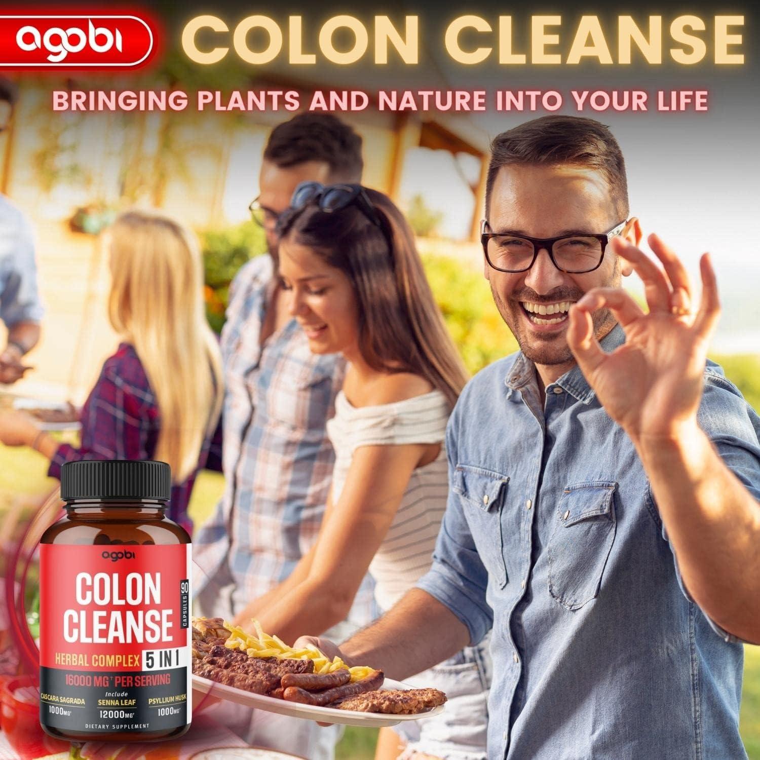 Colon Cleanse Support Supplement 5in1 Formula 16000mg Senna Leaf