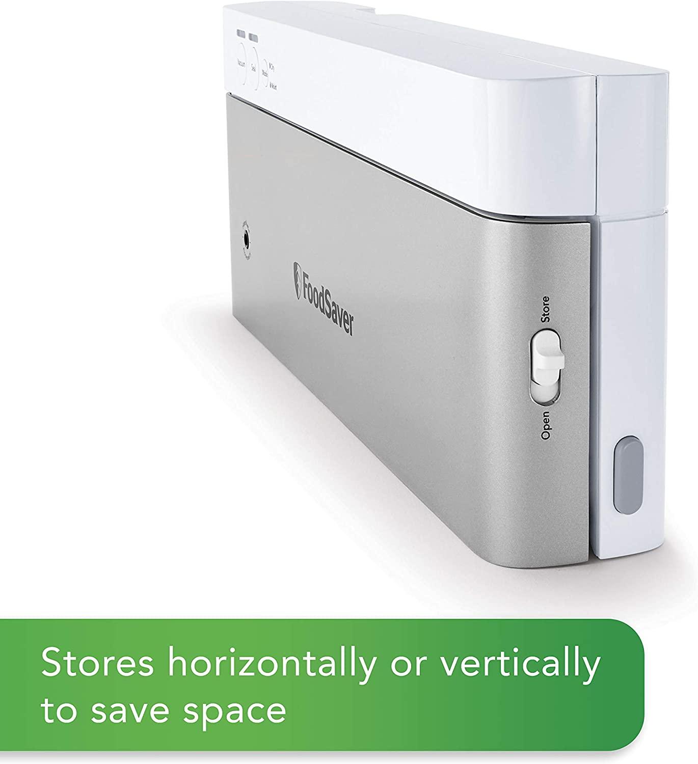 FoodSaver Compact Vacuum Sealer Machine with Sealer Bags and Roll for