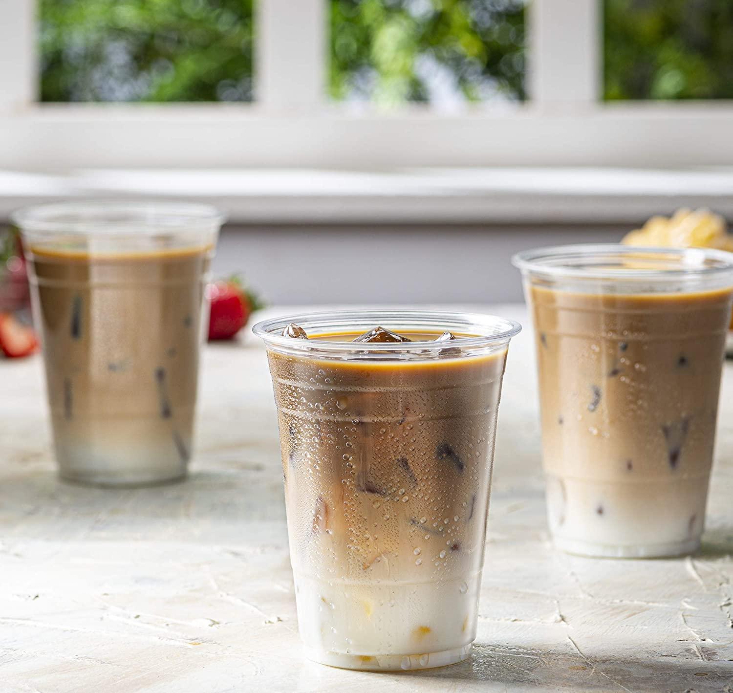 100 Pack 16 oz. Crystal Clear PET Plastic Cups