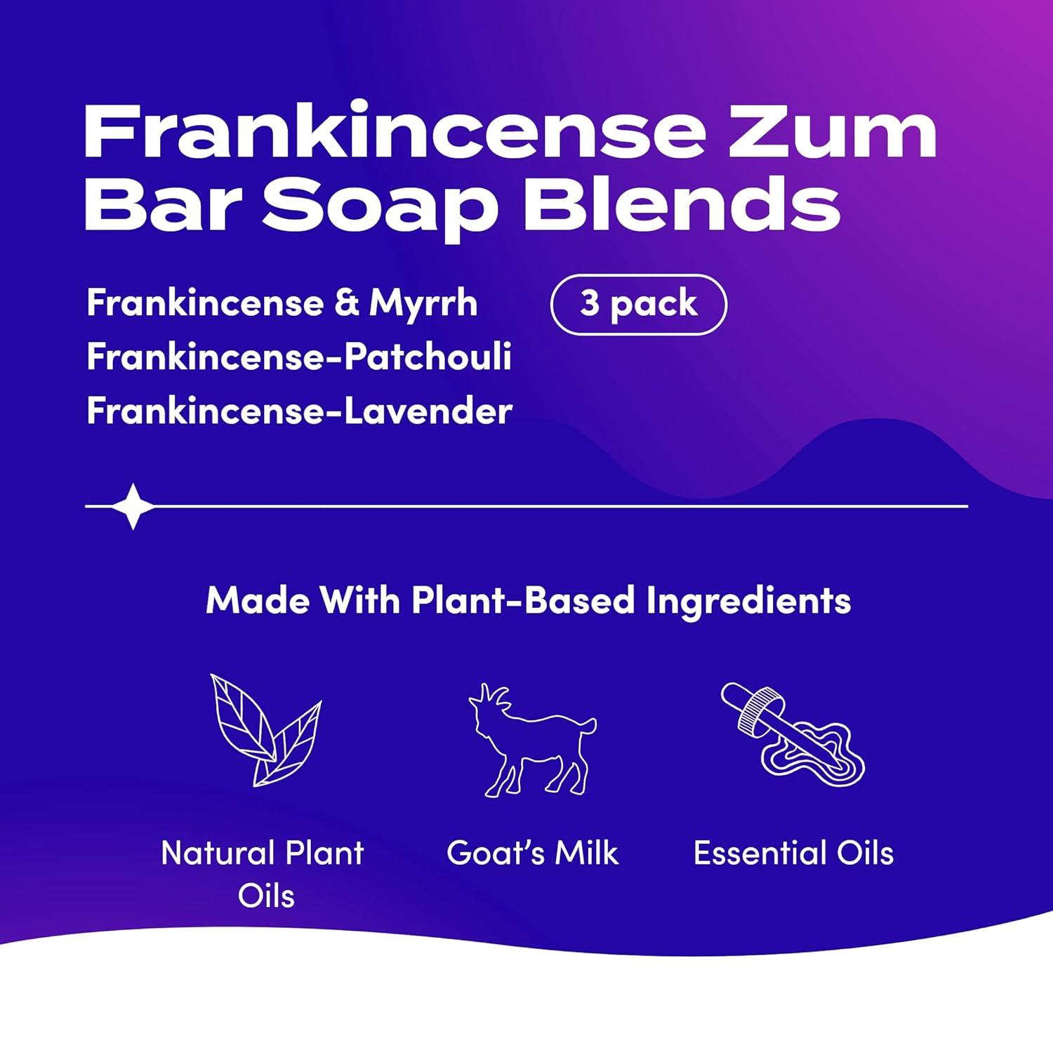 Zum Indigo Wild Frankincense Bar Soap Blends 3Pack