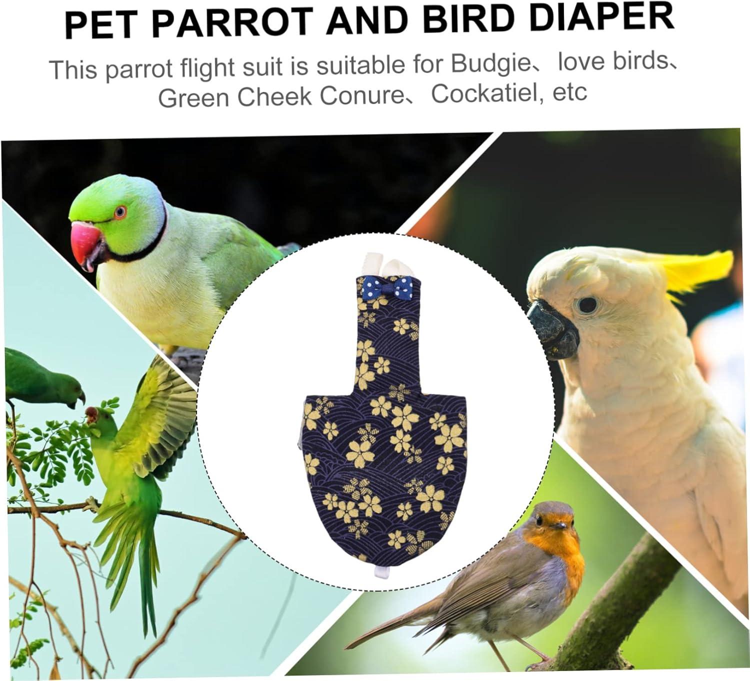 Bird Diapers Bird Diaper Harness Flight Suit Clothes With