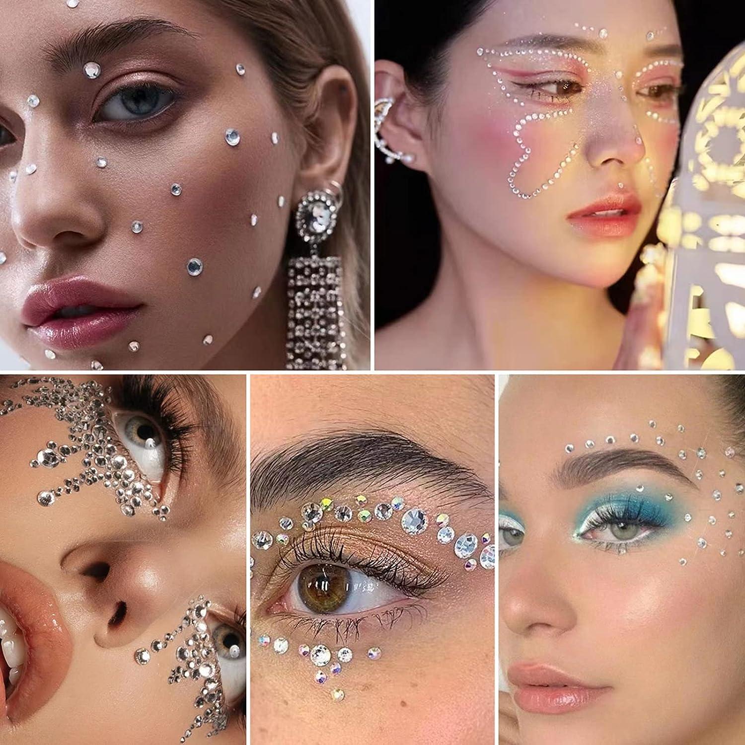 Face Rhinestones Jewels Tattoo 3D Diamond Eyeshadow Stickers DIY