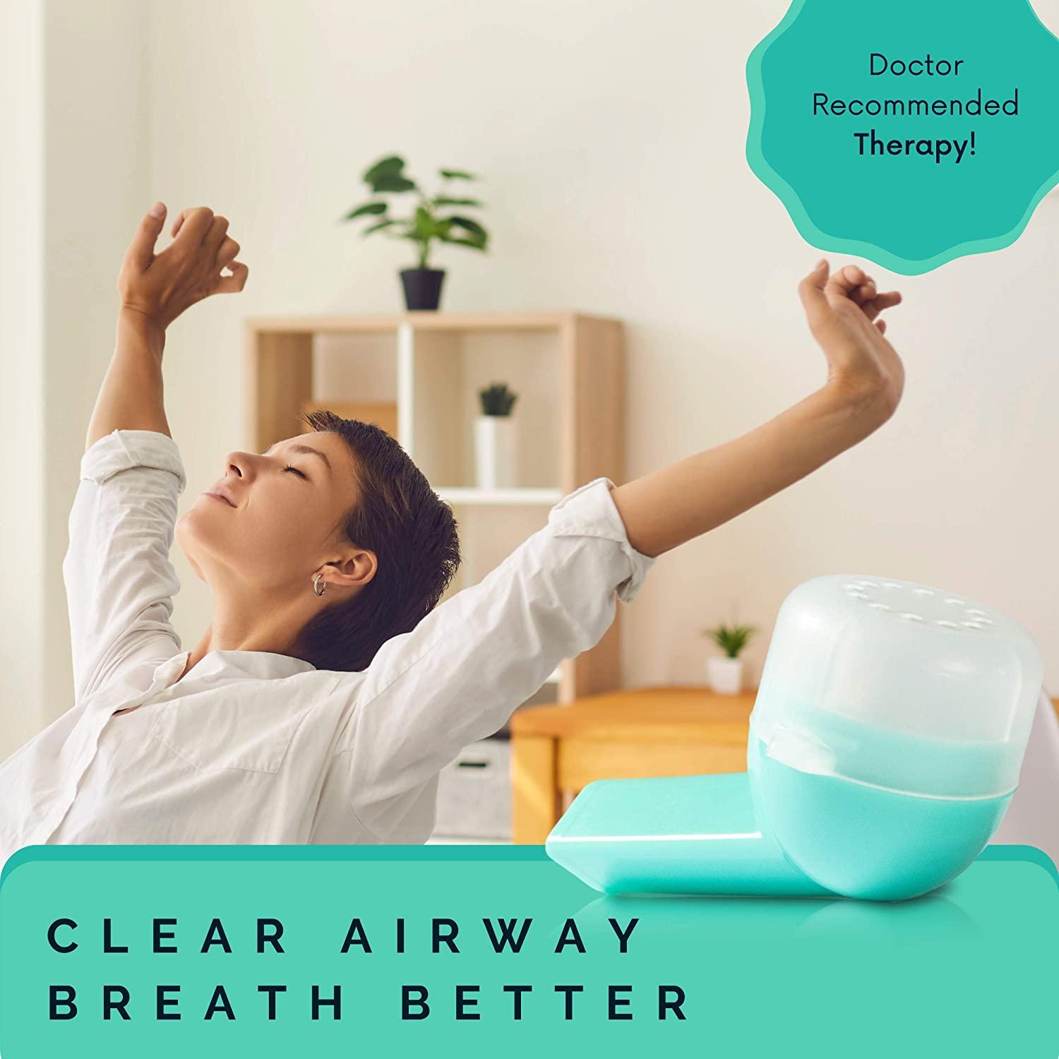 VIRTH Lung Expansion & Mucus Relief Device Breathing Exercise Flutter