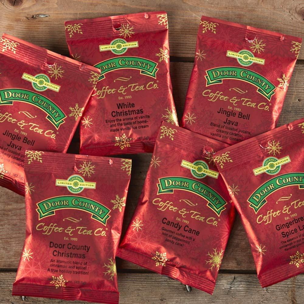 Gourmet Holiday Flavored Coffee, Door County Coffee, 12 FullPot Bags