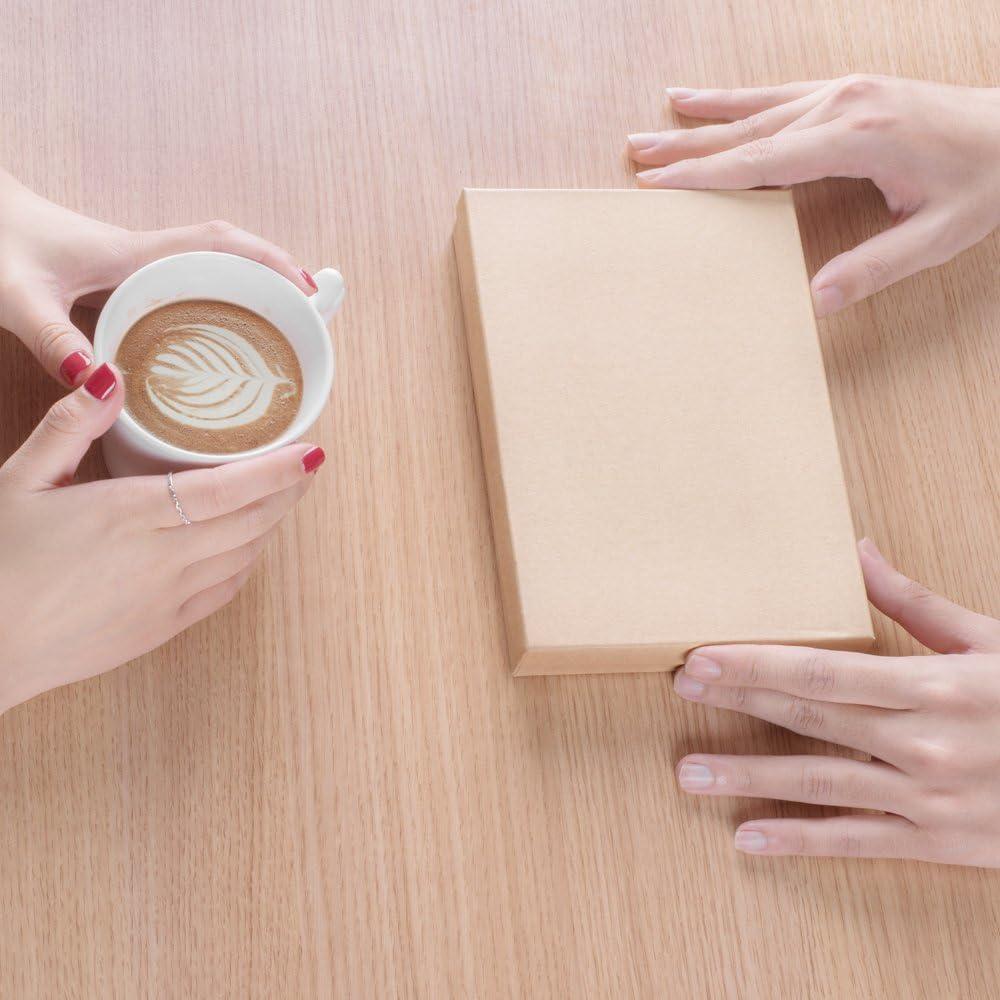 8x5.5x1.25 Cotton Filled Jewelry Gift Boxes Kraft Cardboard