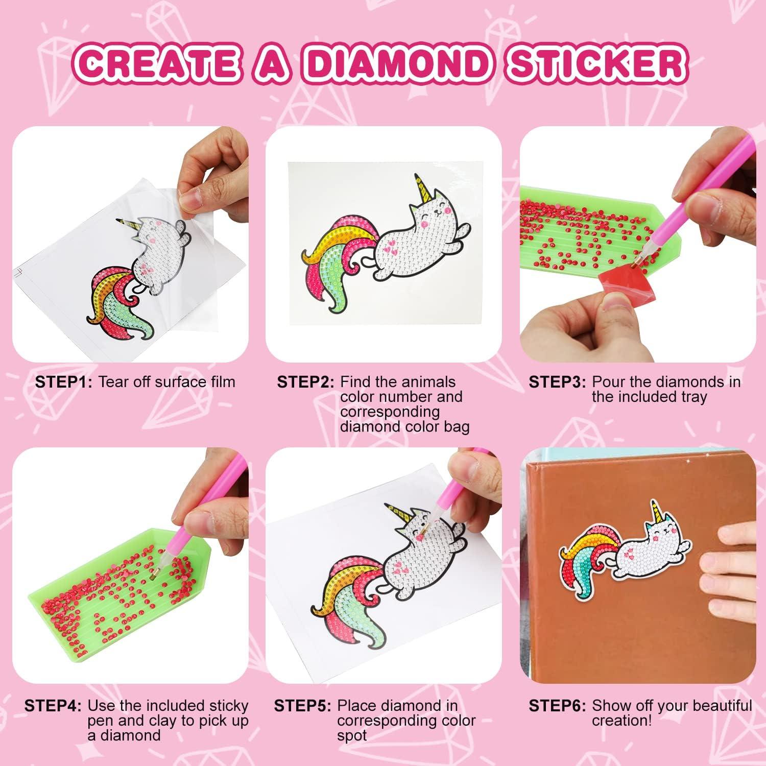 TOY Life Diamond Painting Kits for Kids and Beginner Mosaic Sticker Art  Kits Diamond Art for Kids 26pcs Diamond Painting Stickers Gem Sticker Gem  Art and Craft Kits for Kids Diamond Dots