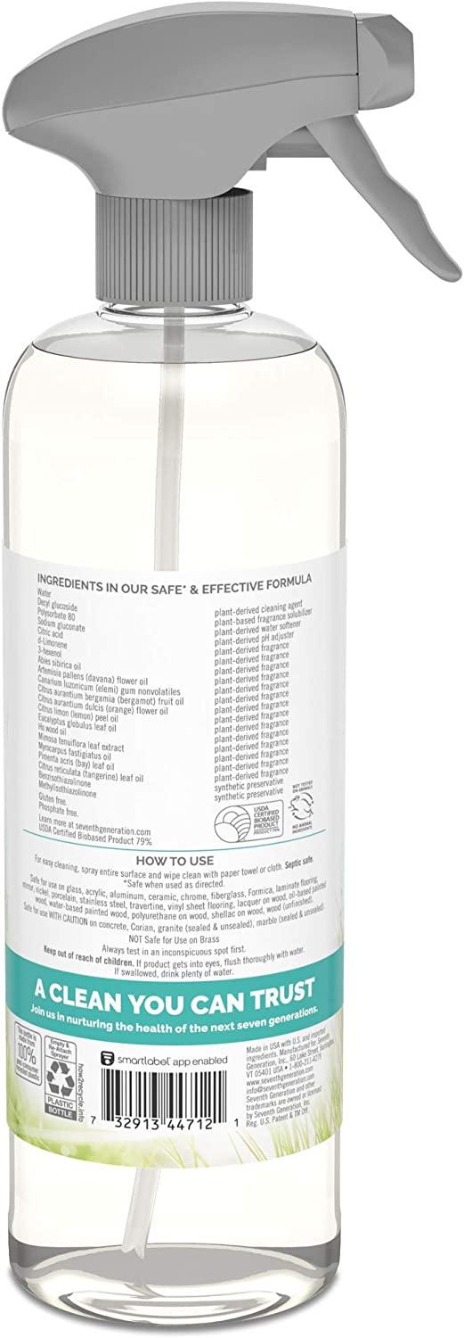 Seventh Generation Biodegradable Glass Cleaner 23 oz (Pack of 4