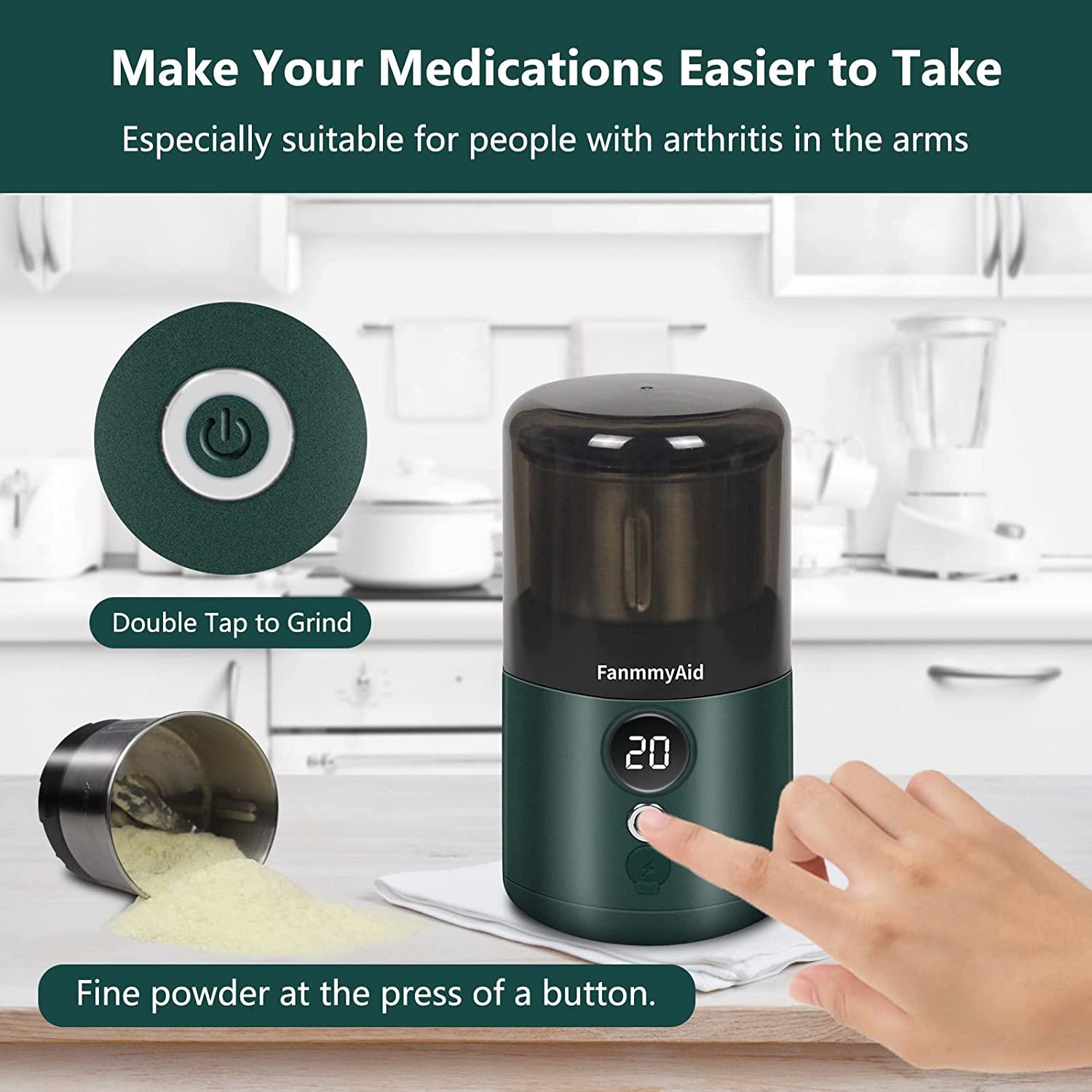 Cordless Electric Pill Crusher Grinder Fine Powder Electronic
