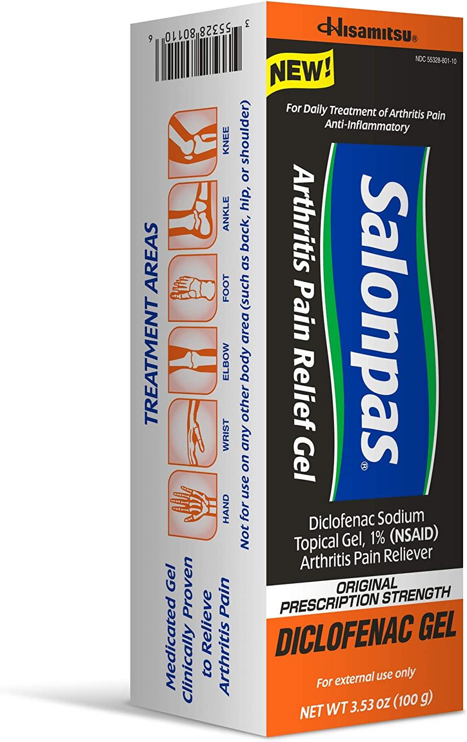 Salonpas Diclofenac Arthritis Pain Relief Gel 3.53oz FastActing Pain