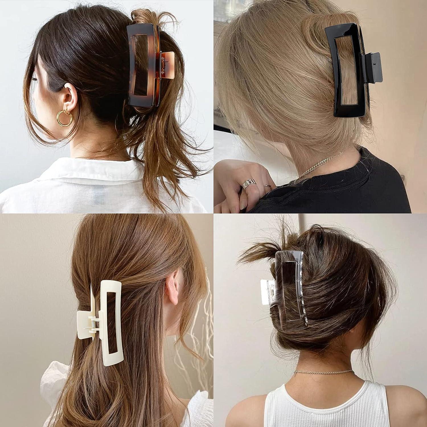 Extra Large 5 inch Hair Clips for Women CUBACO 4pcs Acrylic Claw