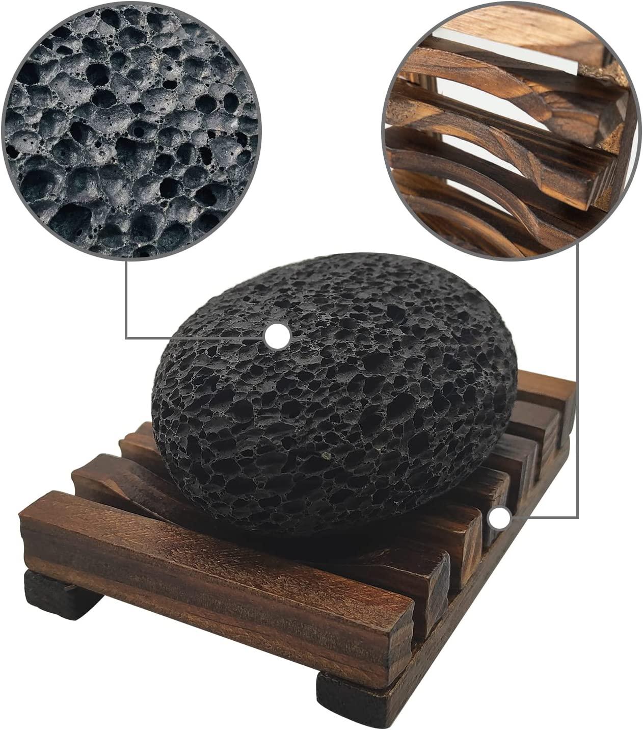 Pumice Stone for Foot, Natural Earth Lava Shower Pumice Stone Black