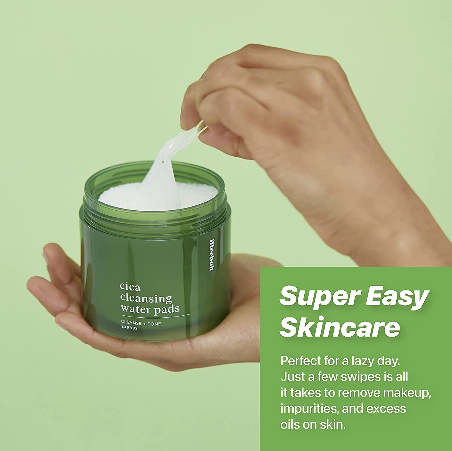 Meebak Sensitive Skin Cica Makeup Remover Pads Korean Facial Wipes