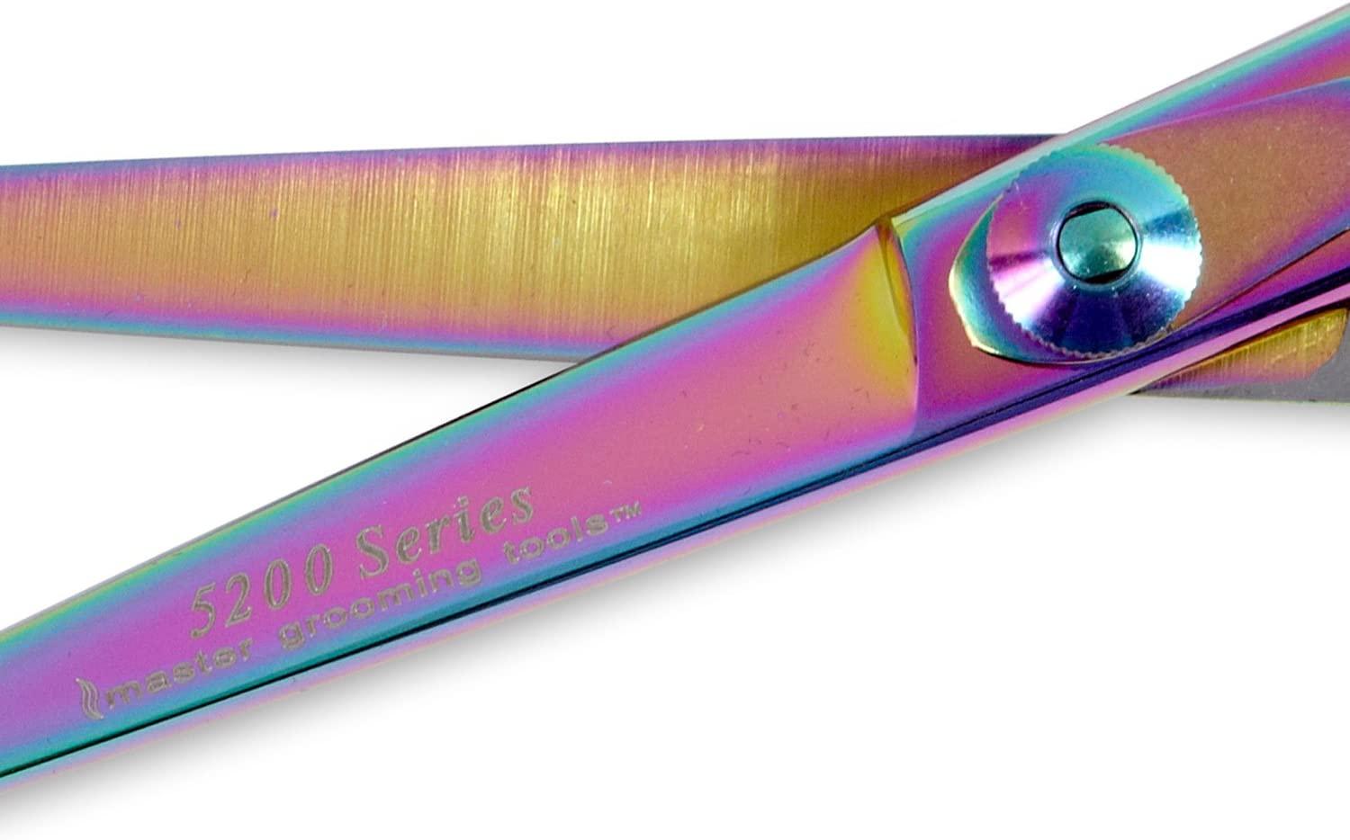 Master Grooming Tools Stainless Steel 5200 Rainbow Series Pet Straight