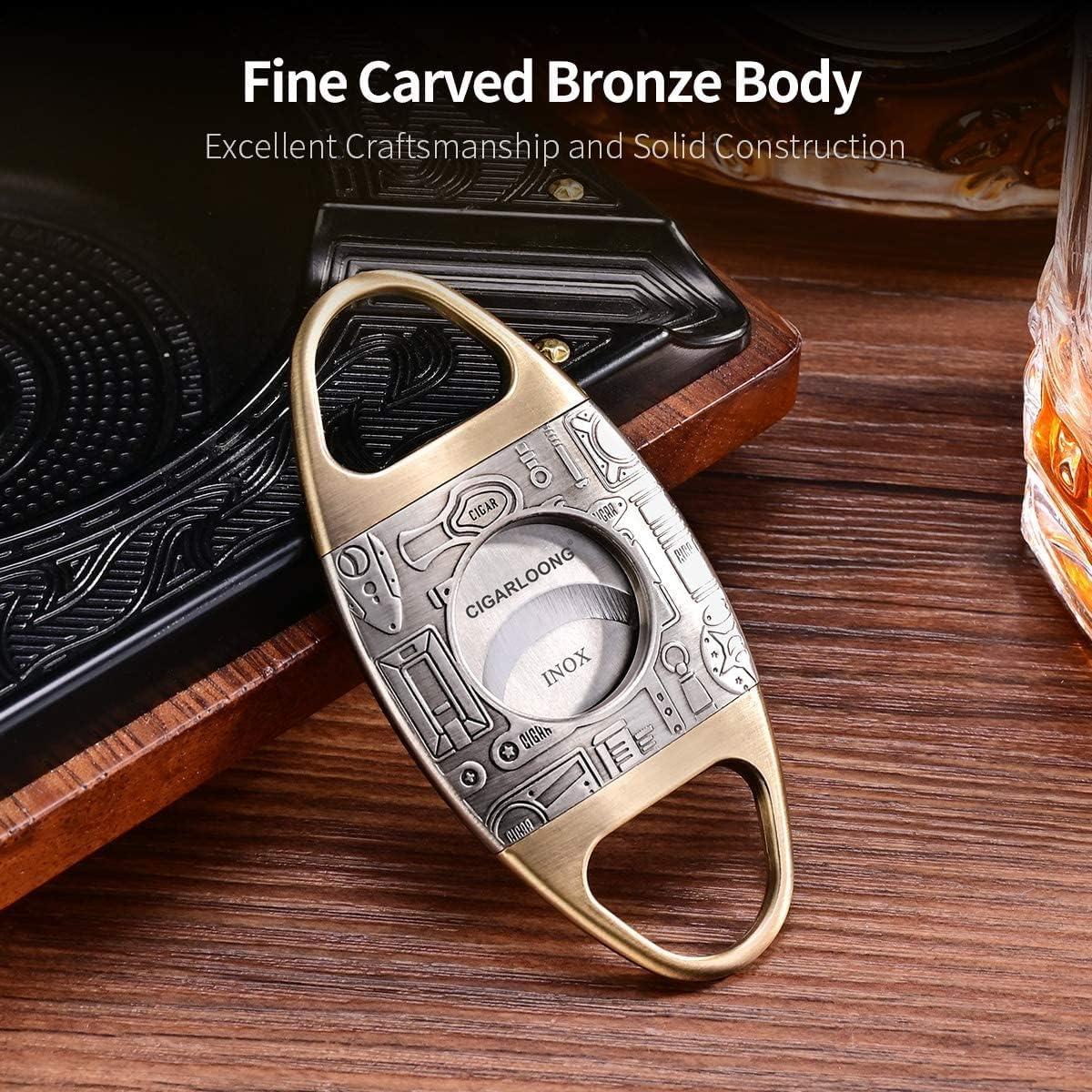 Cigar Cutter Guillotine Stainless Steel Double Cut Blade Cigar Cutter Bulk Portable Smooth Cigar Clippers 2 Packs Silver - View #10