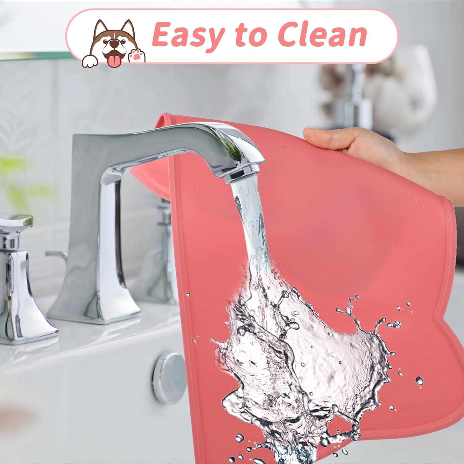 Cat Food Mat Non Slip Cat Dog Bowl Mat Silicone Cat Dog Feeding