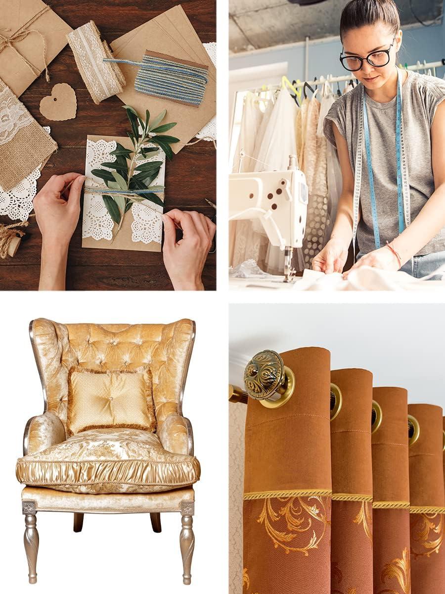 Mandala Crafts Twisted Lip Cord Trim by The Yard Navy Blue Lip