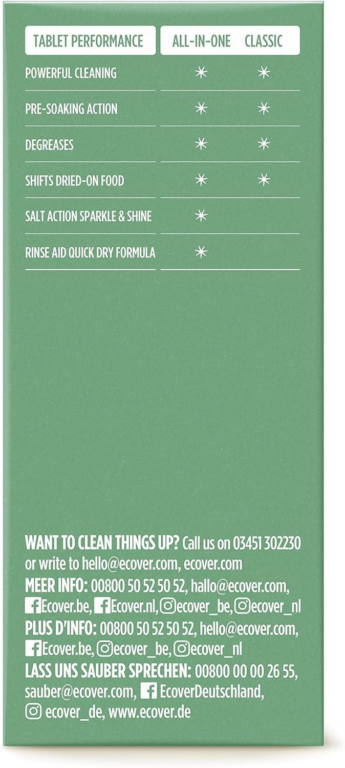 Ecover Classic Dishwasher Tablets 70 Tablets Lemon 70 Count (Pack of 1)