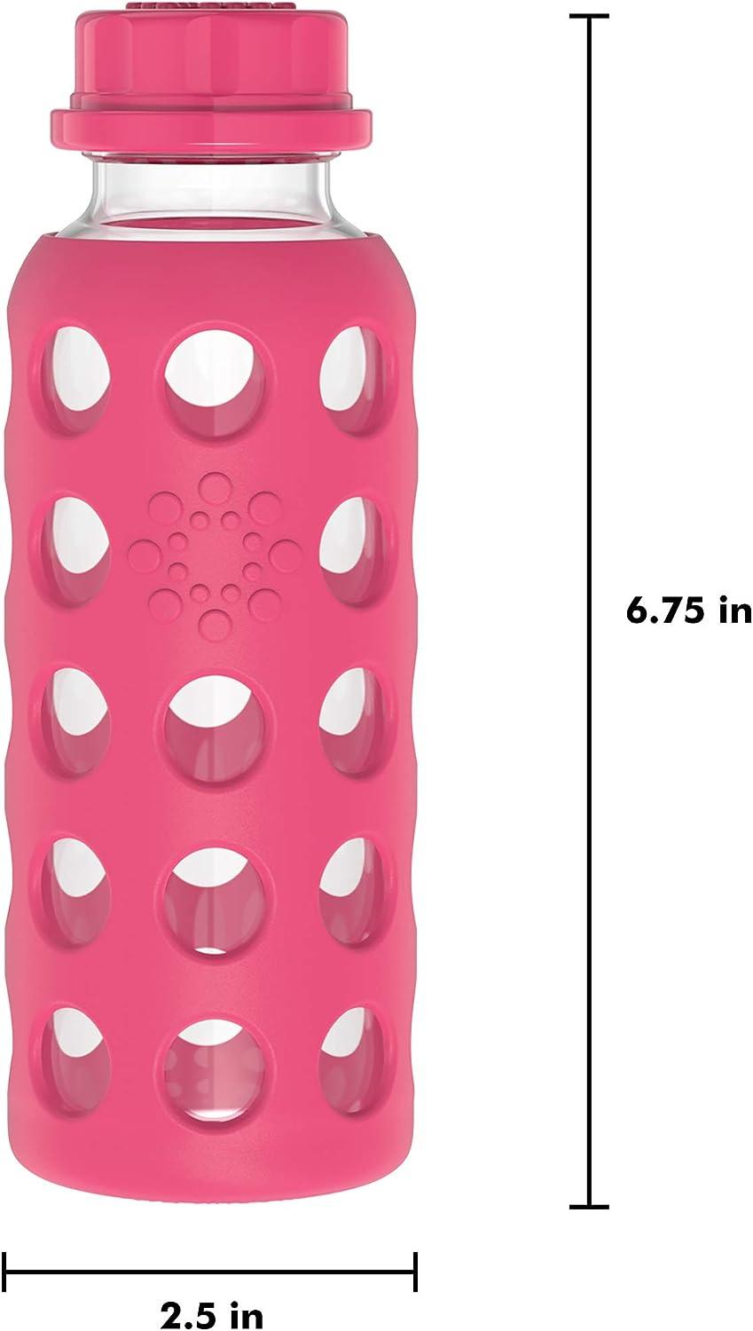 Lifefactory 9Ounce BPAFree Glass Water Bottle with Flat Cap and