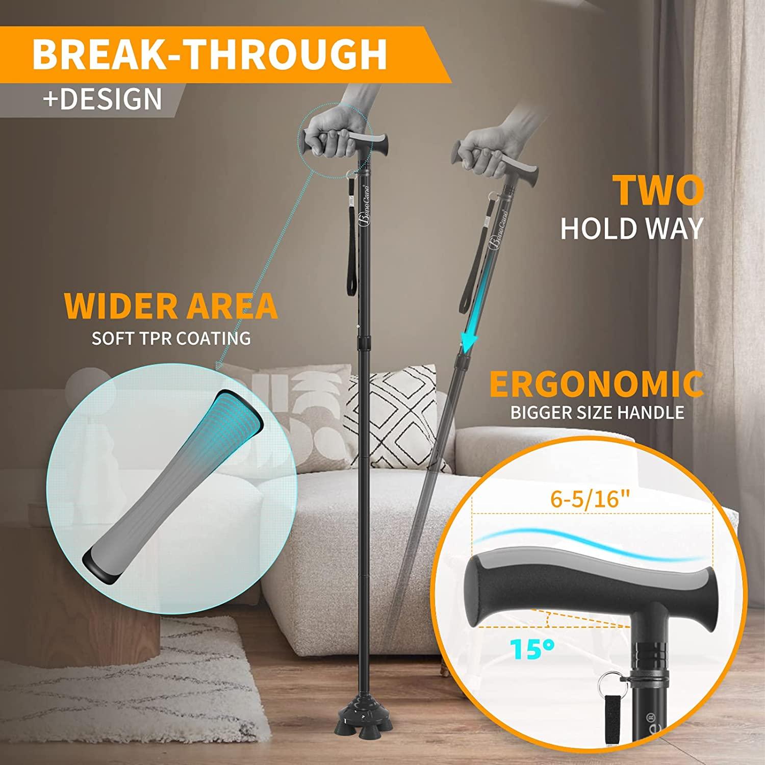 BeneCane Walking Cane for Men & Women Walking Stick for Seniors Folding