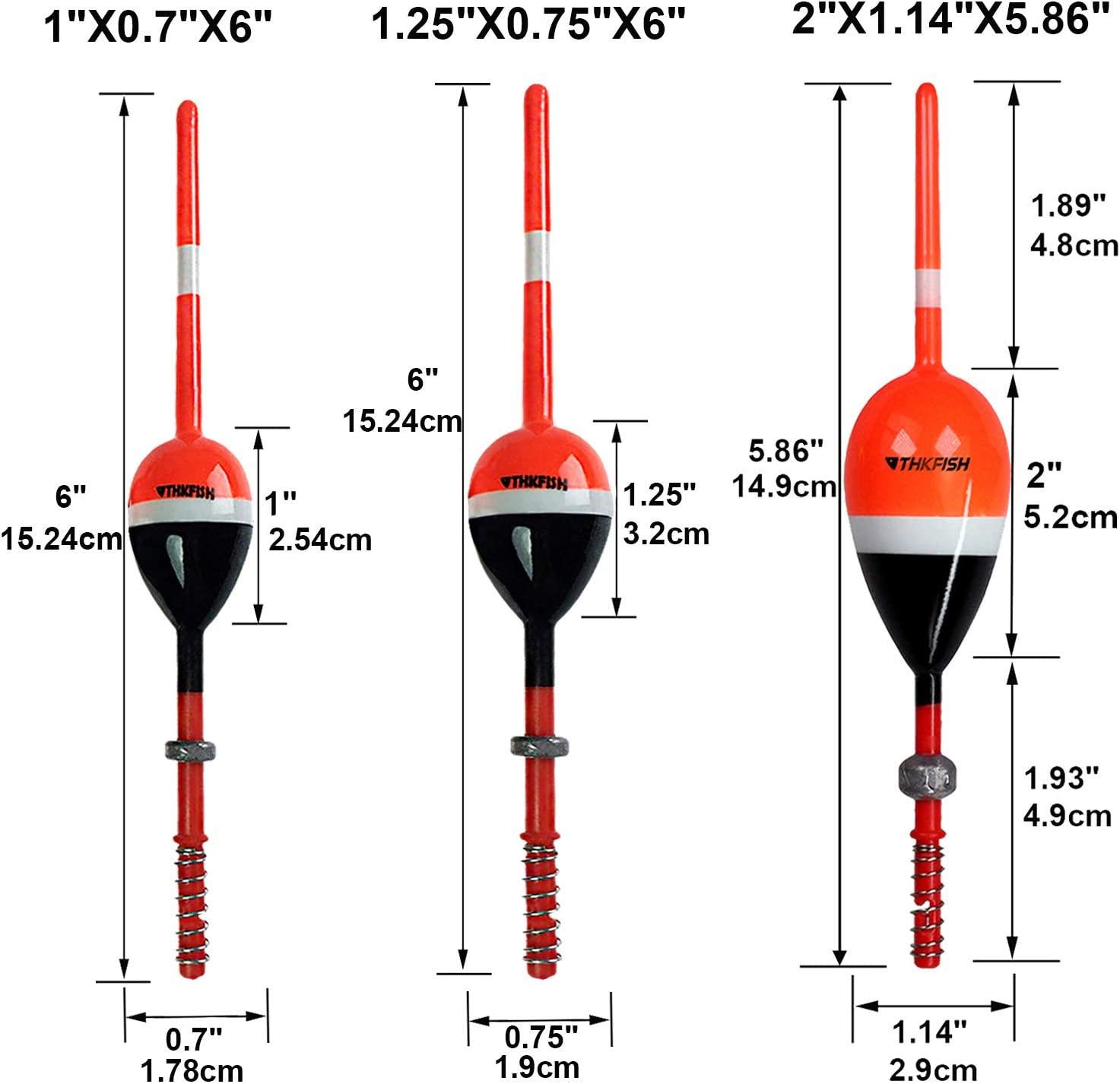 THKFISH Fishing Floats and Bobbers Balsa Wood Floats Spring Bobbers