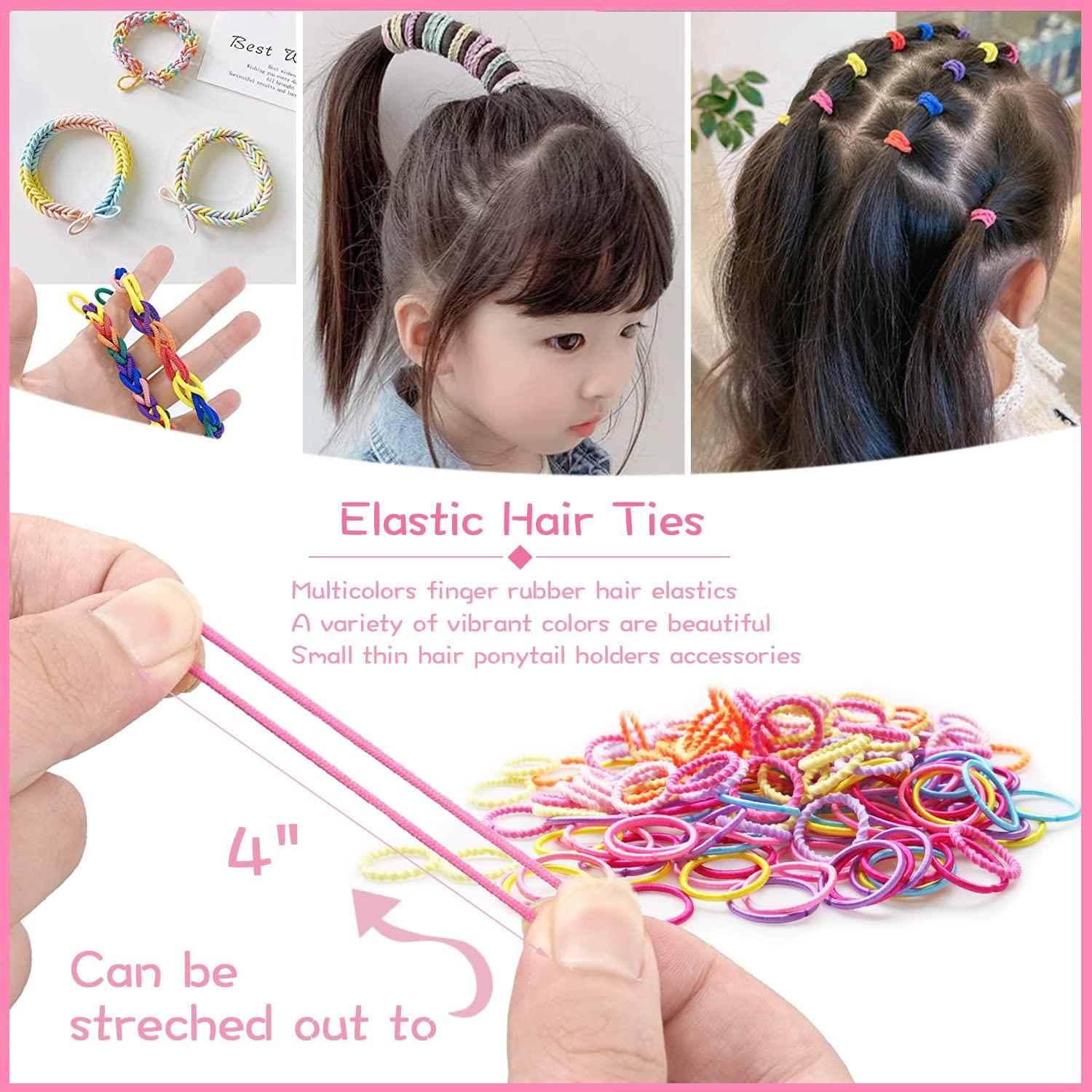 Tallsocne Girls Hair Accessory Set Multicolor Mini Seamless Hair