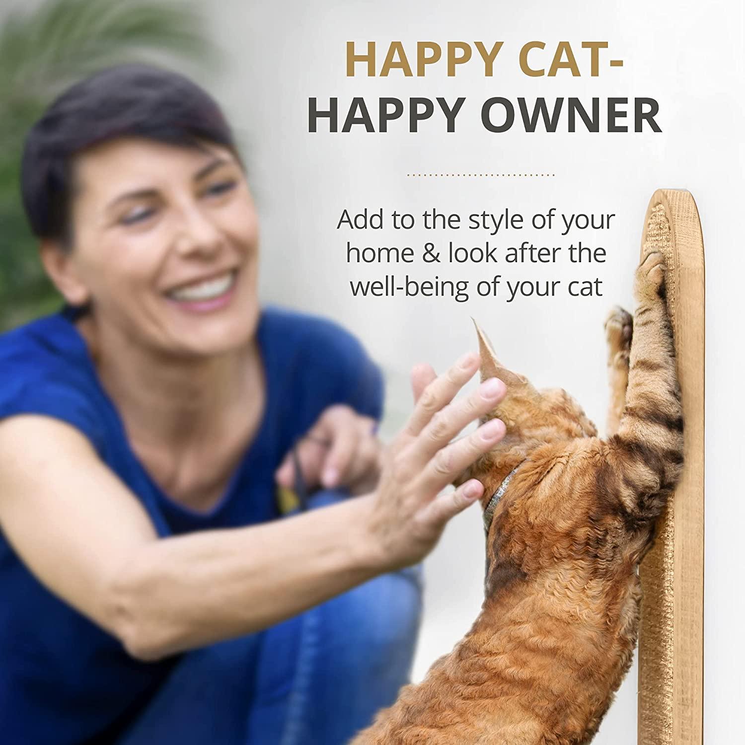 Ruby Road Wall Mounted Cat Scratching Post Wooden Sisal Scratcher for