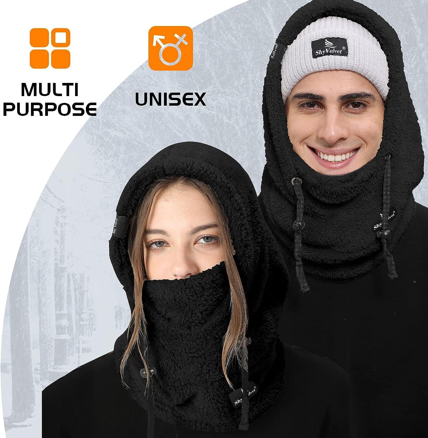 Shy Velvet Balaclava Wind-Resistant Winter Face Mask, Fleece Ski
