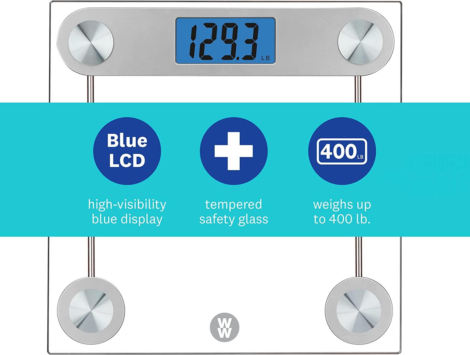 WW Scales by Conair—Digital Glass Scale with Jumbo 2.0 Backlit Display