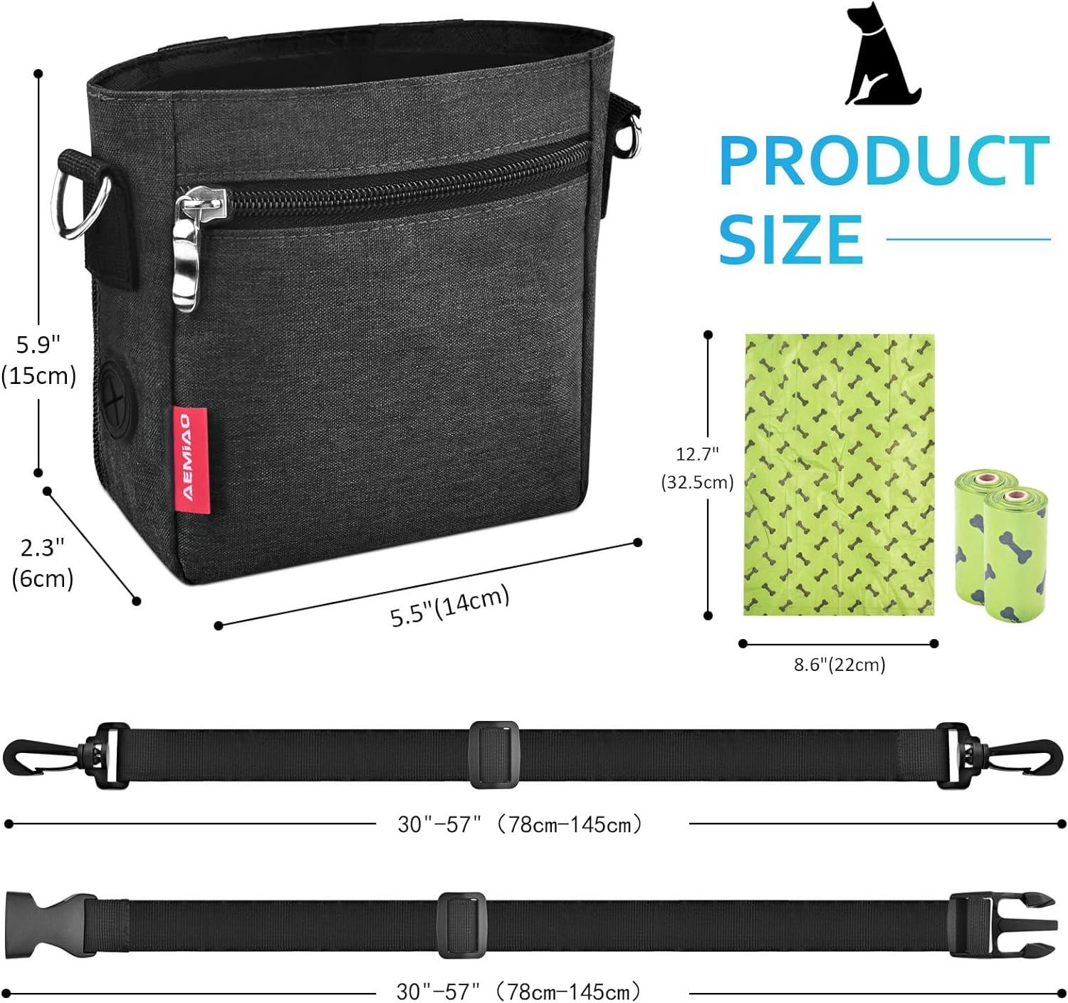 Dog Treat Pouch Magnetic Closure, Puppy Training Bag With Removable