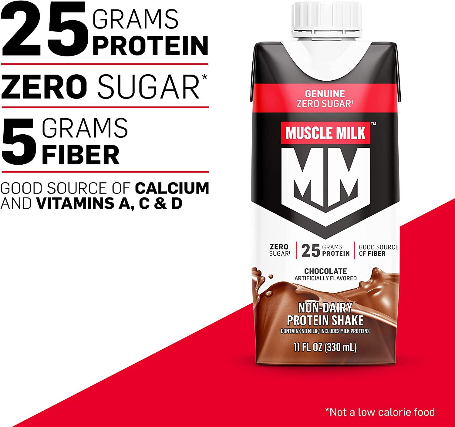 Muscle Milk Genuine Protein Shake, Vanilla Crème, 11 Fl Oz Carton, 12