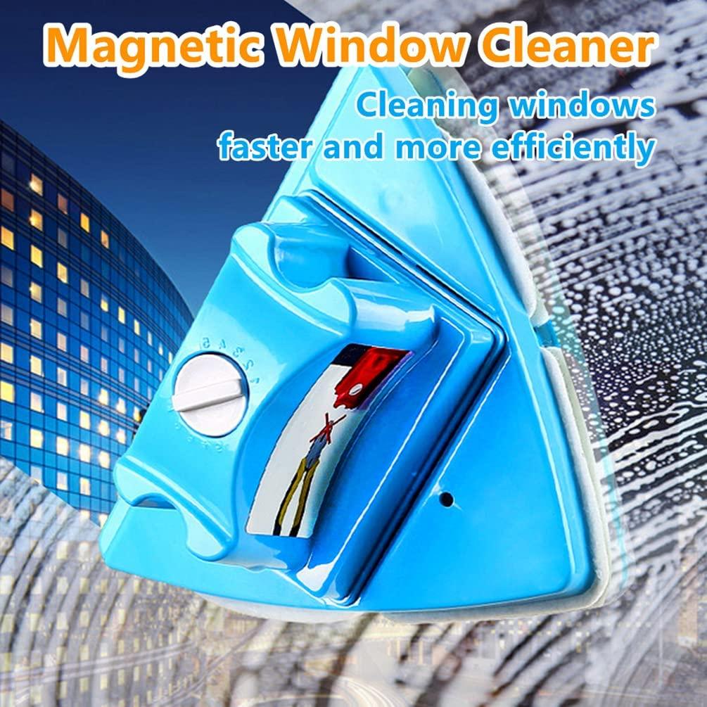 Magnetic windshield cleaner tool doublesided window cleaner glass wiper magnetic cleaning tools for highrise car glazed windows white