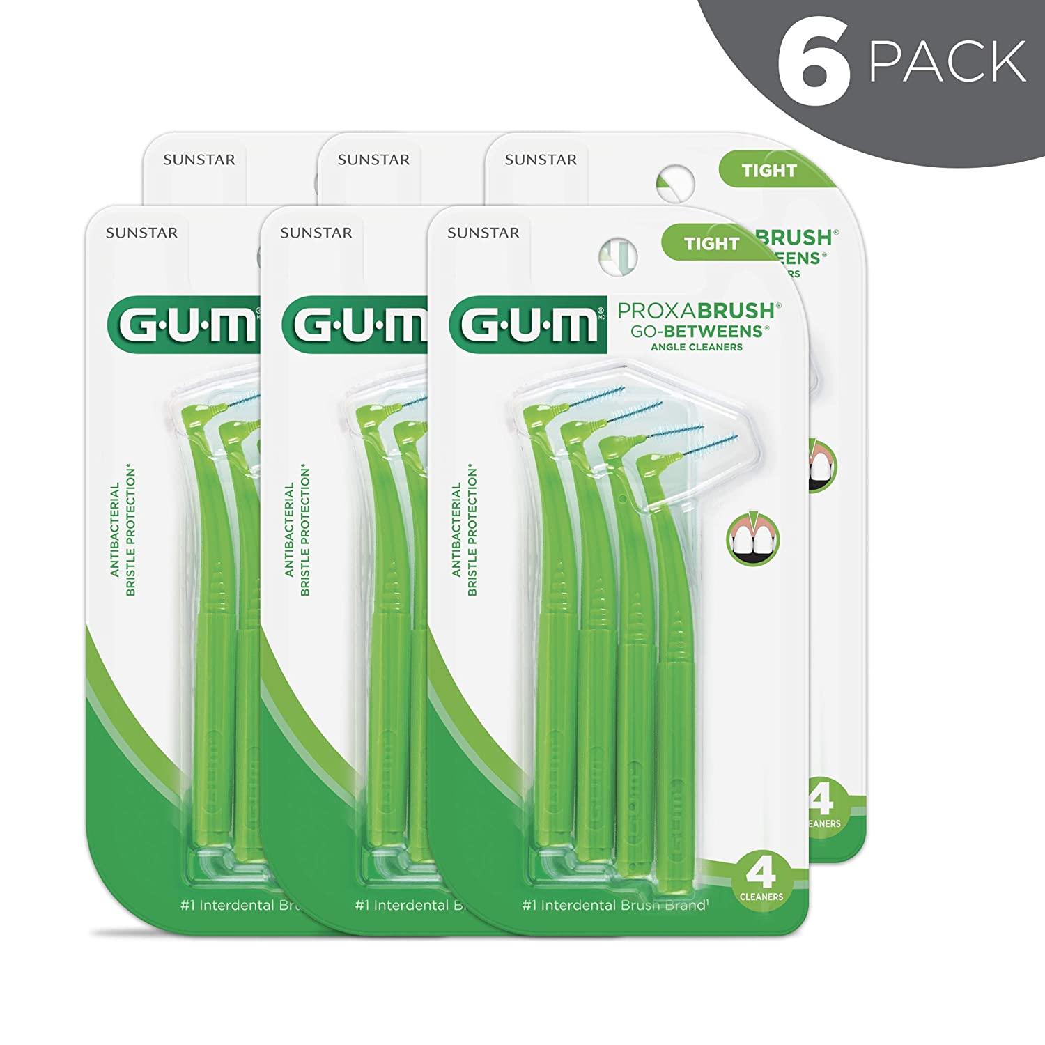 GUM 10070942302835 Proxabrush GoBetweens Interdental Brushes, Angle