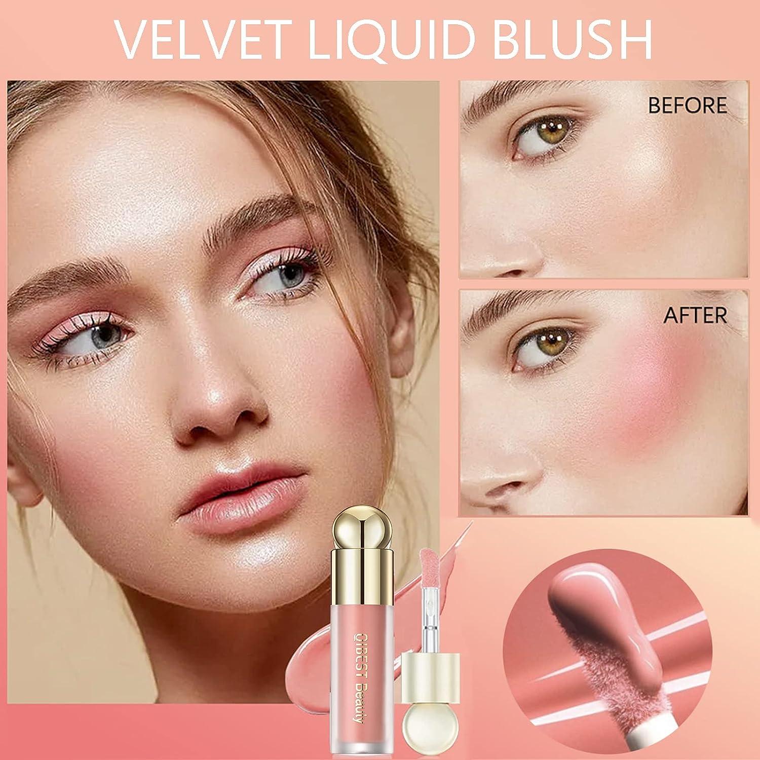 3 Colors Liquid Blush Face Cream Blush Makeup Weightless LongLasting Natural Matte Finish