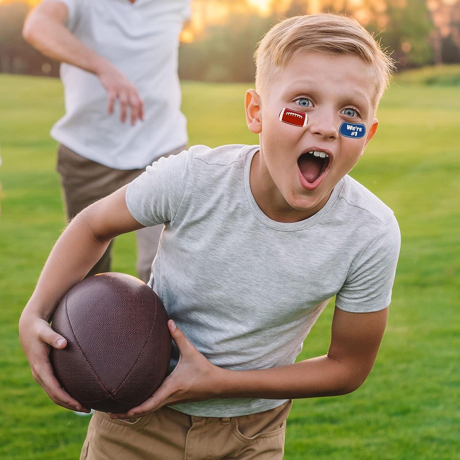 15 Sheets Football Temporary Stickers Kids Football Face Stickers Football  Under Eye Sticker Face Paint for Football Game Party Decoration Favor  Supplies