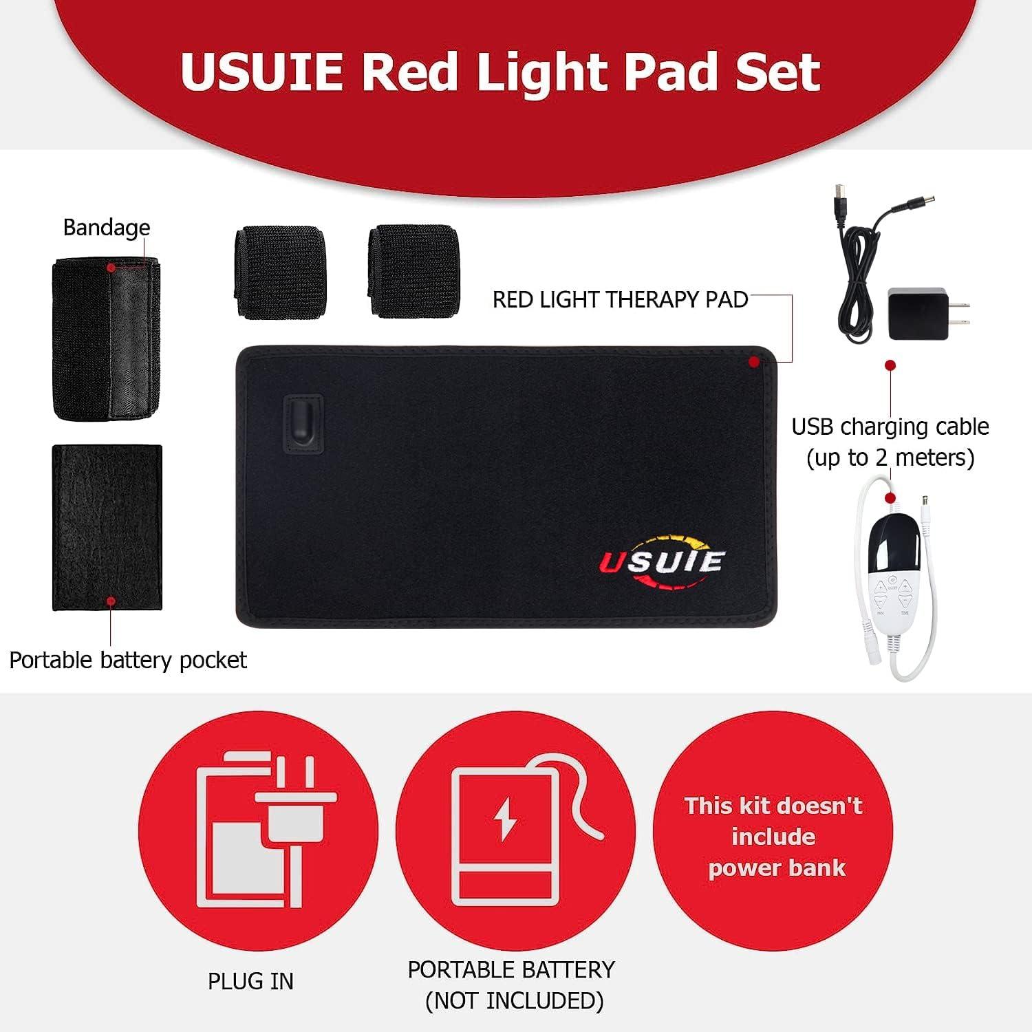 Multi-Functional Red Light Therapy Belt For Neck, Knee, Feet, Hands, Etc. 660nm & 850nm Near-Infrared Light Therapy Wrap Devices With Heat For Body, Massager Mat For Pain Relief At Home - View #4