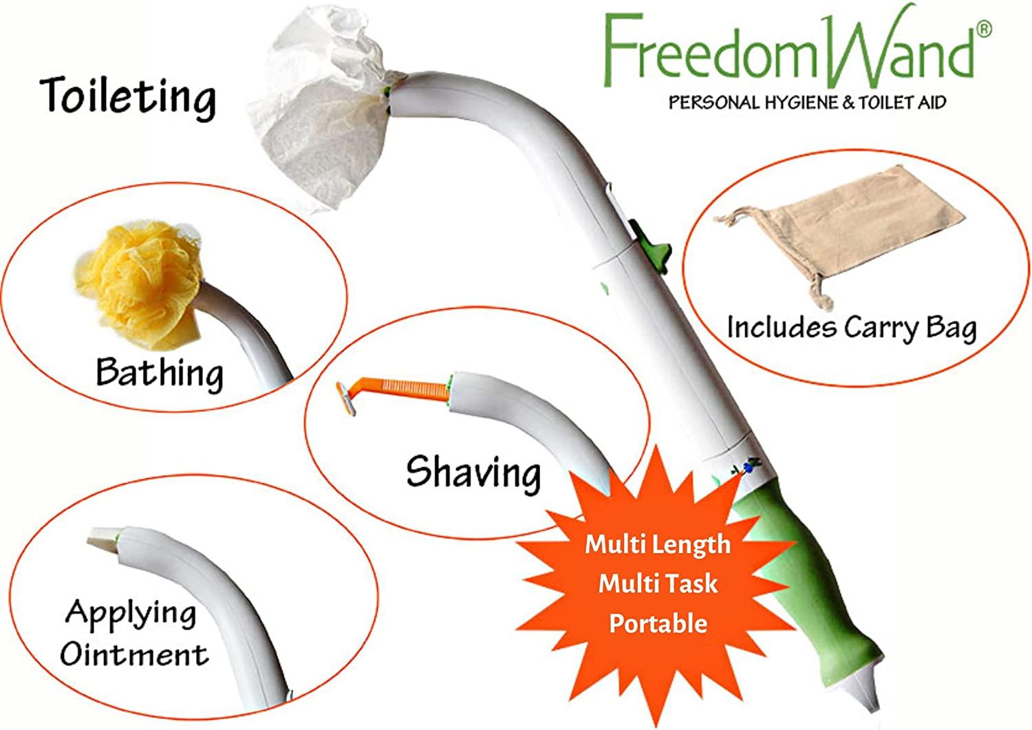 FreedomWand USA Made Personal Bathroom Self Wiping Toilet Aid with