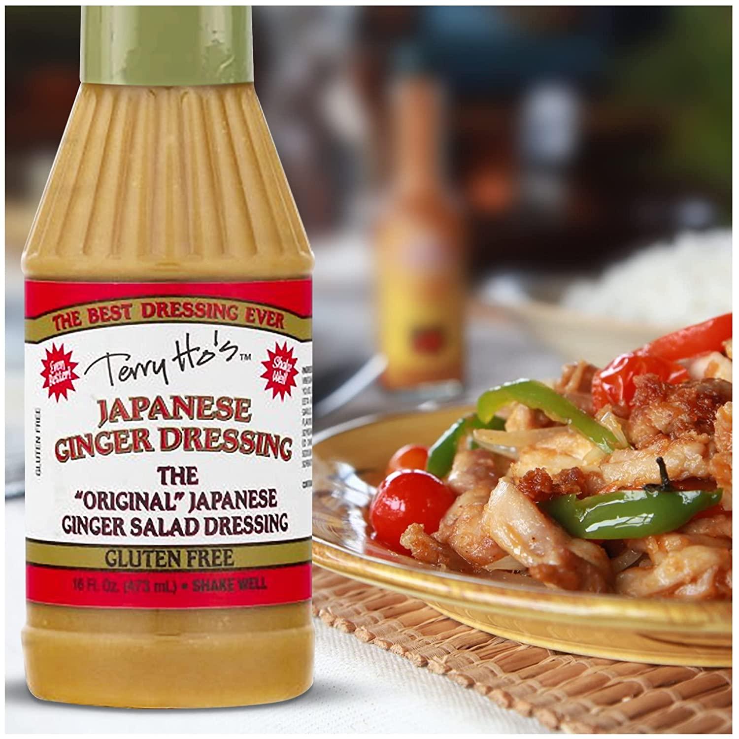Terry Ho's Japanese Ginger Dressing - Gluten Free Ginger Sesame Marinade & Salad  Dressing - 16oz (Pack of 2) | Buy Now with Express International Delivery |  GoSupps.com