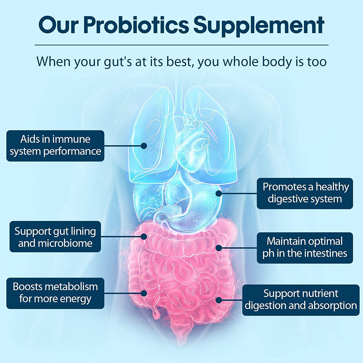 300 Billion CFU Probiotics for Women and Men 12 Strains Probiotics