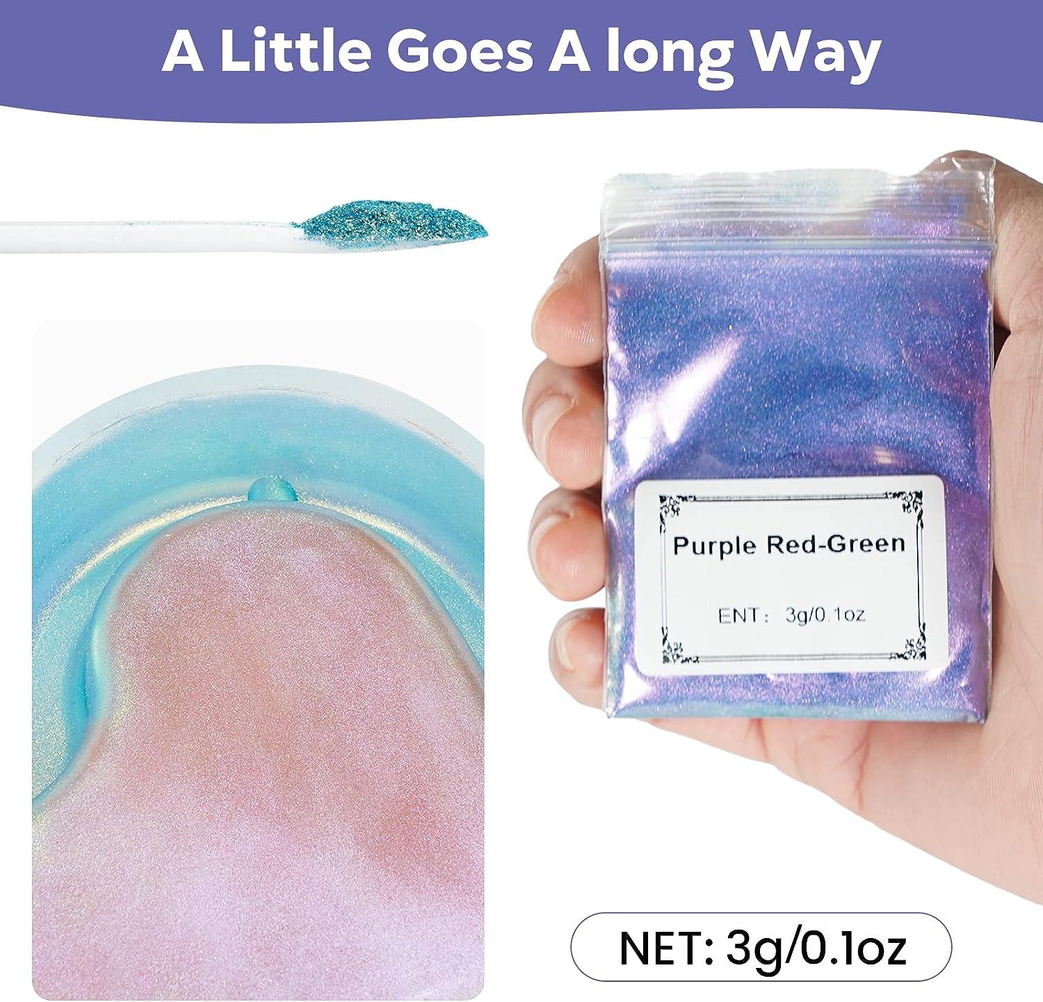 Renfio Glitter Misto Cangiante 50g - Polvere Fine Con Fiocchi Esagonali E Olografici - Per Resina, Unghie, Arte E Fai Da Te - Verde/Blu