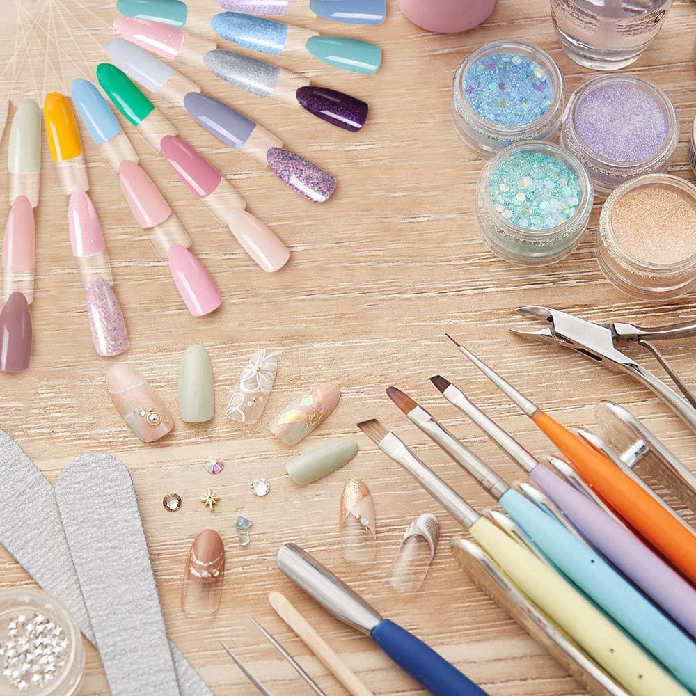 Nail Display Tips, 150 Tips Nail Polish Sample Sticks Stiletto